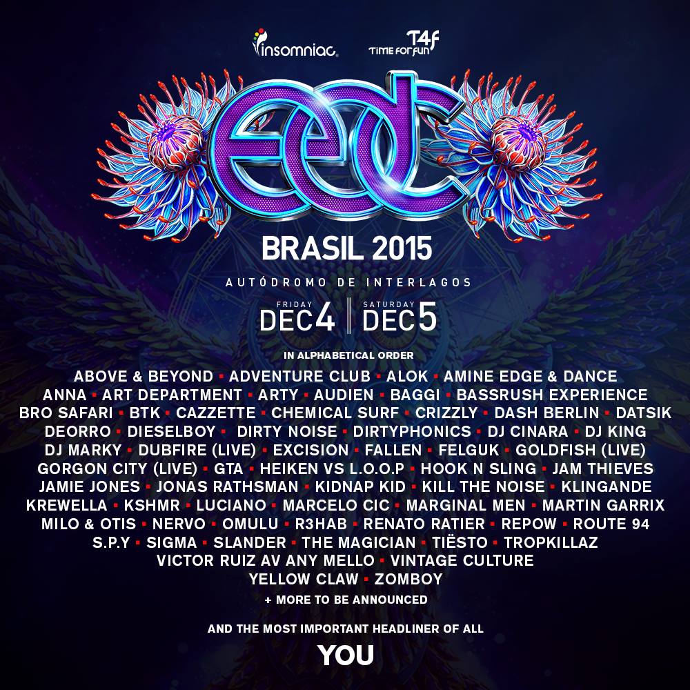 EDC Brasil 2015 line-up