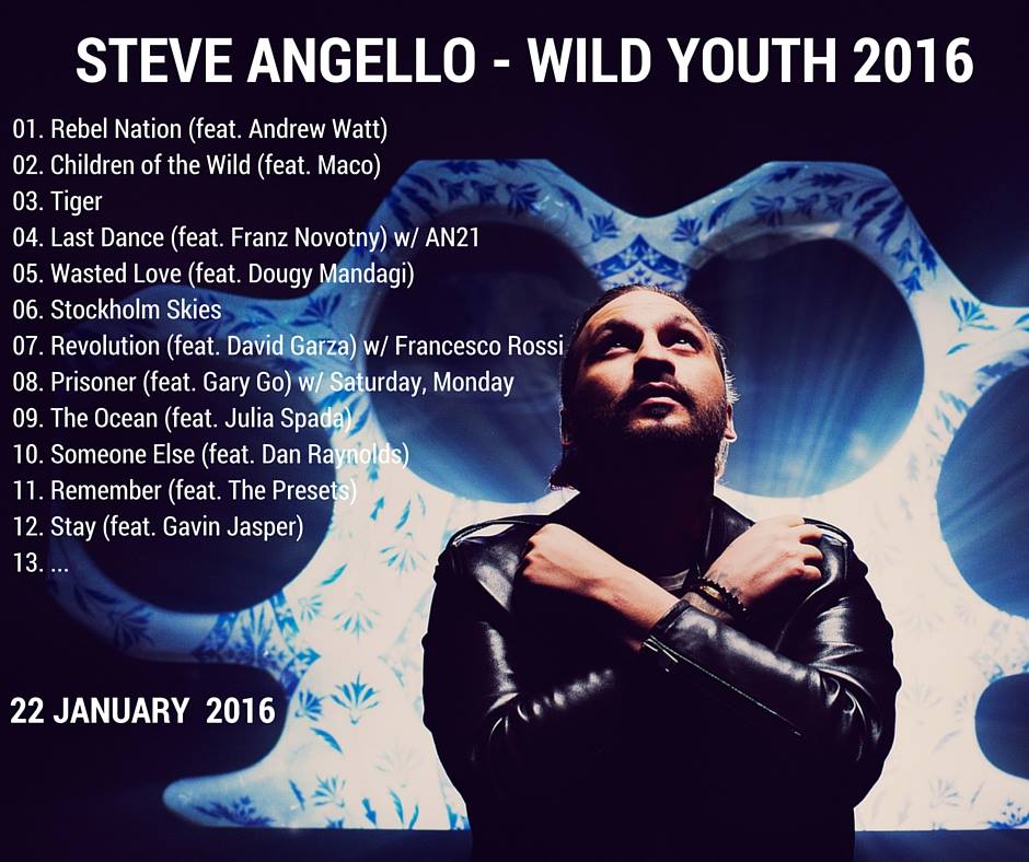 Steve Angello WildYouth Tracklist