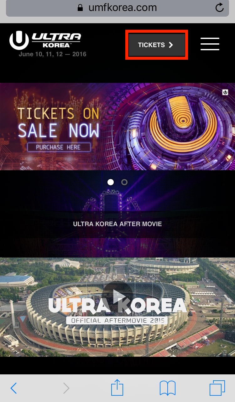 ULTRA KOREA 2016 TICKET HOU TO