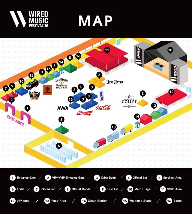 WIRED MUSIC FESTIVAL'16 MAP