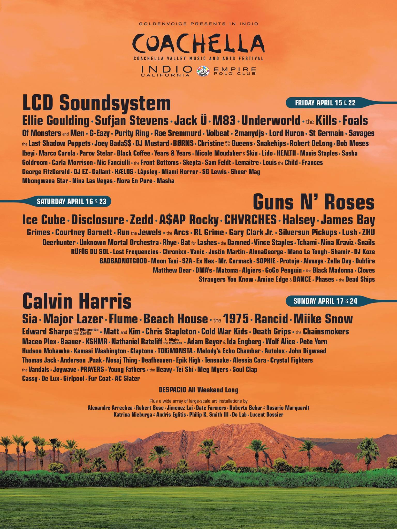 Coachella 2016 line up