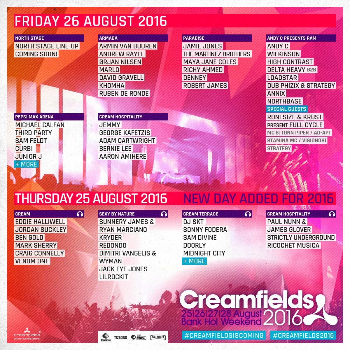 Creamfields 2016 26 line up