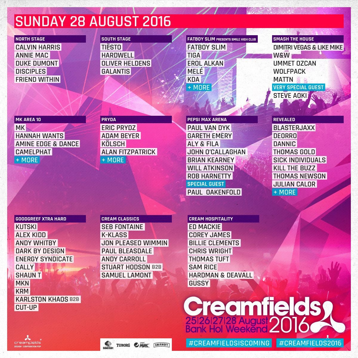 Creamfields 2016 28 line up