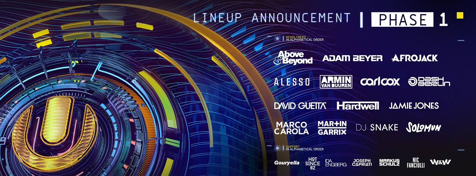 Ultra Europe 2016 Phase 1 Lineup