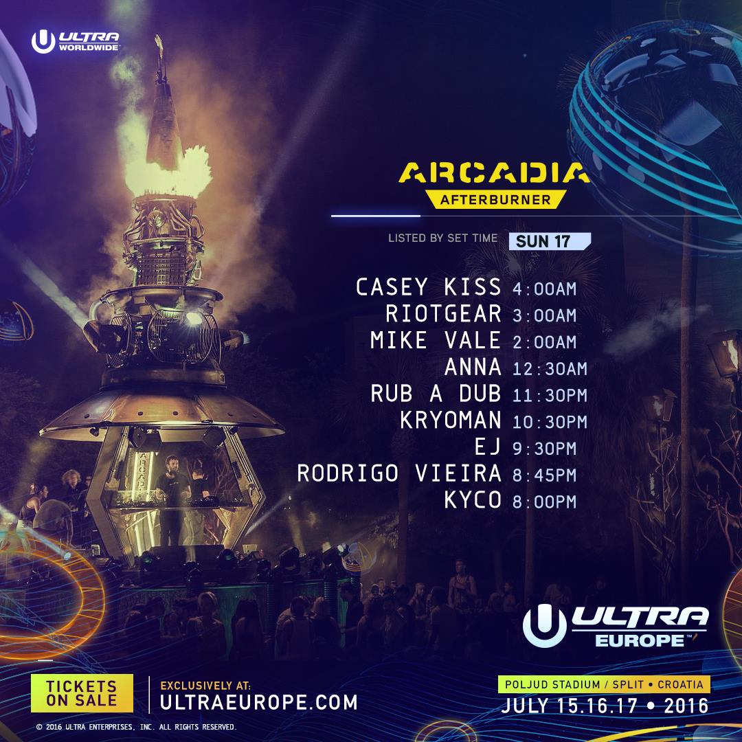 Ultra Europe 2016 Arcadia sun