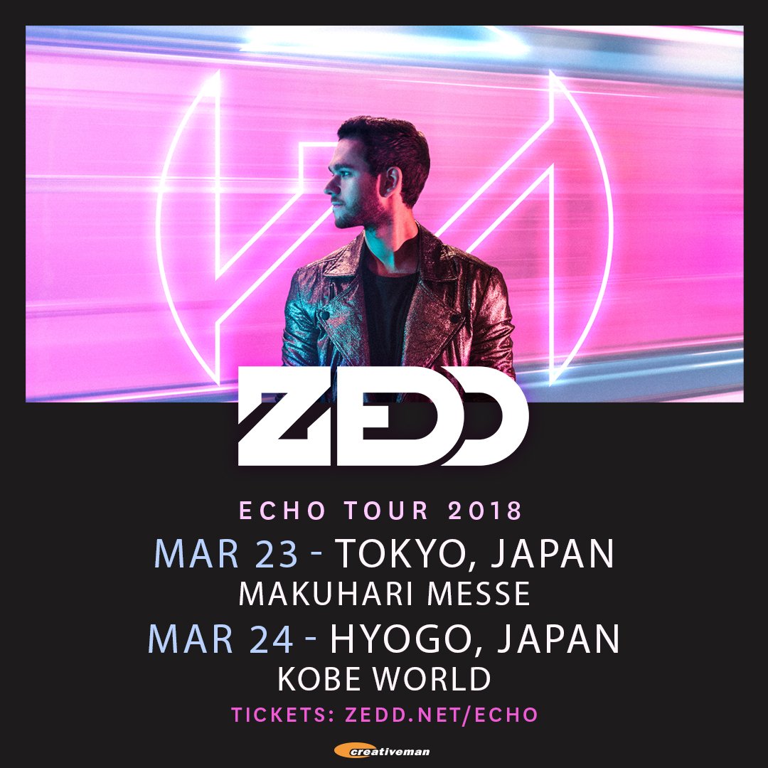 Zedd 来日 Echo Tour 18 チケット発売 Tokyoedm